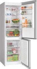 Bosch KGN367LDF- Série 4, Réfrigérateur combiné pose-libre,186 x 60 cm, Inox