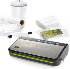 FoodSaver FFS005X Vacuum Sealer with Storage Compartment for Roll and Cutter, Pulse Function for Fragile Food, Includes Matching Accessories and Vacuum Bags