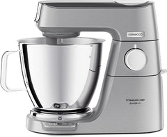 Kenwood Titanium Chef Baker KVC65.001WH, Pastry Robot with Integrated Scales, Including 3-Piece Pastry Set, Spatula & Splash Protection, 1200 W, White