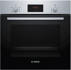 Bosch HBF133BR0 Série 2 - Four encastrable - 60 x 60 cm - Accessoire de nettoyage EcoClean Direct - Cuisson Air chaud 3D sur 3 niveaux en même temps - Écran LED - Chauffage rapide - Sécurité enfant