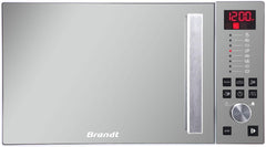 BRANDT - SE2616W - Micro-ondes Solo Electronique 26L – 900W – Autoprogramme 8 positions – 3 mémoires – Programme Speed Defrost – Façade miroir – Cavité énamelite – Blanc