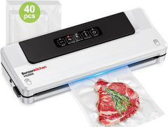Bonsenkitchen Food Vacuum Sealer - Vacuum Sealer for Vacuum Cooking and Preserving Fresh Food, Including Vacuum Bags 40