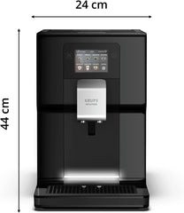 Krups Machine à café broyeur à grain, Ecran tactile couleur, 11 recettes préenregistrées, Indicateurs lumineux intuitif, accès bacs en frontal, Nettoyage facile, Intuition Préférence EA873810