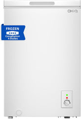 Congélateur coffre CHiQ 142L, 63,5 x 55,6 x 83,5cm, Congélateur Inverter, Affichage de la température extérieure, Mode de congélation rapide -32℃, Grille métallique,Faible bruit