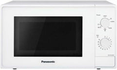 Panasonic NN-E20JWMEPG Microwave Oven with Glass Turntable, 20L, 800W, Defrost, 5 Power Levels, Timer, White
