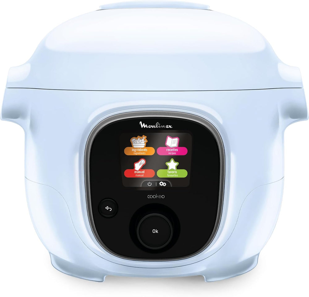 Moulinex Cookeo Mini Smart High Pressure Multicooker, 3L, 2 People, 150 Built-in Recipes, Unattended Cooking, Step-by-Step Guide, Compact, Moulinex App CE880410