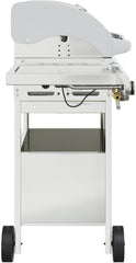 Furniture Select-Barbecue à gaz avec 4 brûleurs en acier inoxydable Argenté