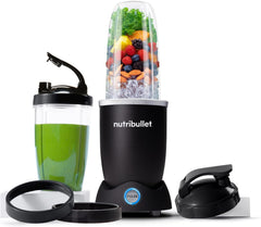 Nutribullet Pro 1200, Blender électrique, Broyeur, Smoothie Blender, Blender multifonctions, puissance 1200w, verres 700ml et 900ml, noir, NB120MB