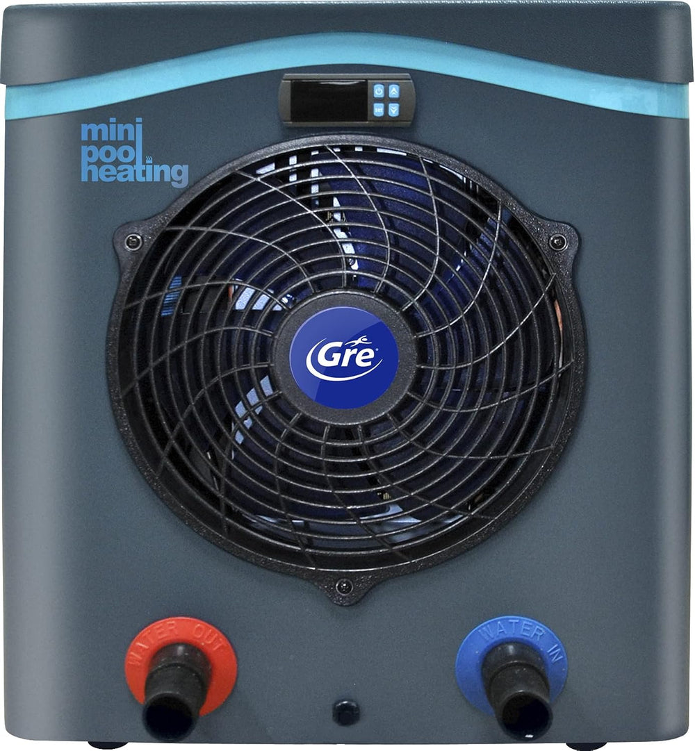 Gre HPM40 HPM40-Mini Pompe à Chaleur pour Piscine Hors Sol jusqu'à 40 m3, Noir