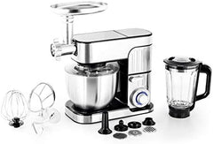 Antara Pro KitchenCook Stainless Steel Mixer with Mincer 5.5 L Grey