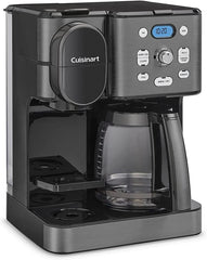 Cuisinart Cafetière, carafe en verre de 12 tasses, cafetière automatique chaude et glacée, machine à café à serveur unique, acier inoxydable noir, SS-16BKS