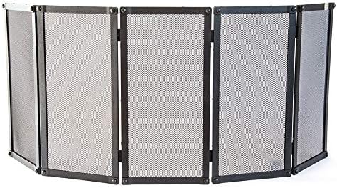 Garde-corps en fer forgé pour cheminée 120 cm - 5 panneaux