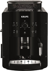 Krups EA8108 fully automatic coffee machine (automatic cleaning, 2 cup function, milk system with CappucinoPlus nozzle, 15 bar, coffee machine, espresso) black