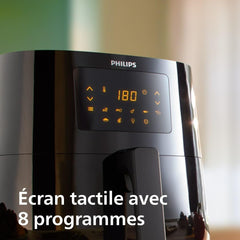 Versuni Philips Airfryer Series 3000 XL, 6.2L (1.2 kg), 14 in 1, 90% Less Fat Thanks to Rapid Air Technology, HomeID Recipe Application, Black (HD9270/90)