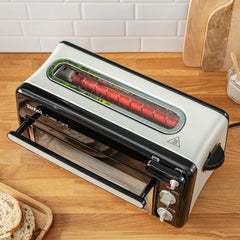 Tefal 2-in-1 Toaster & Mini Oven, Stainless Steel, Long Toaster Slot with Lid, 6 Levels of Browning, Grill Temperature up to 210°C, Toast N Grill TL600810