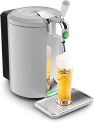 Krups Beertender Machine bière pression, Fûts de 5 L, Marques du groupe Heineken, Témoin lumineux, Température et mousse parfaites, Bière fraîche, Installation facile, Compact noire VB450E10