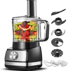 TopStrong Multifunctional Food Processor, 1100 W Multifunctional Food Processor, 11 in 1 Food Processor Included Chopper, Kneader Hook, Blender, Citrus Press and Coffee Grinder, 3.2L Bowl and 1.5L