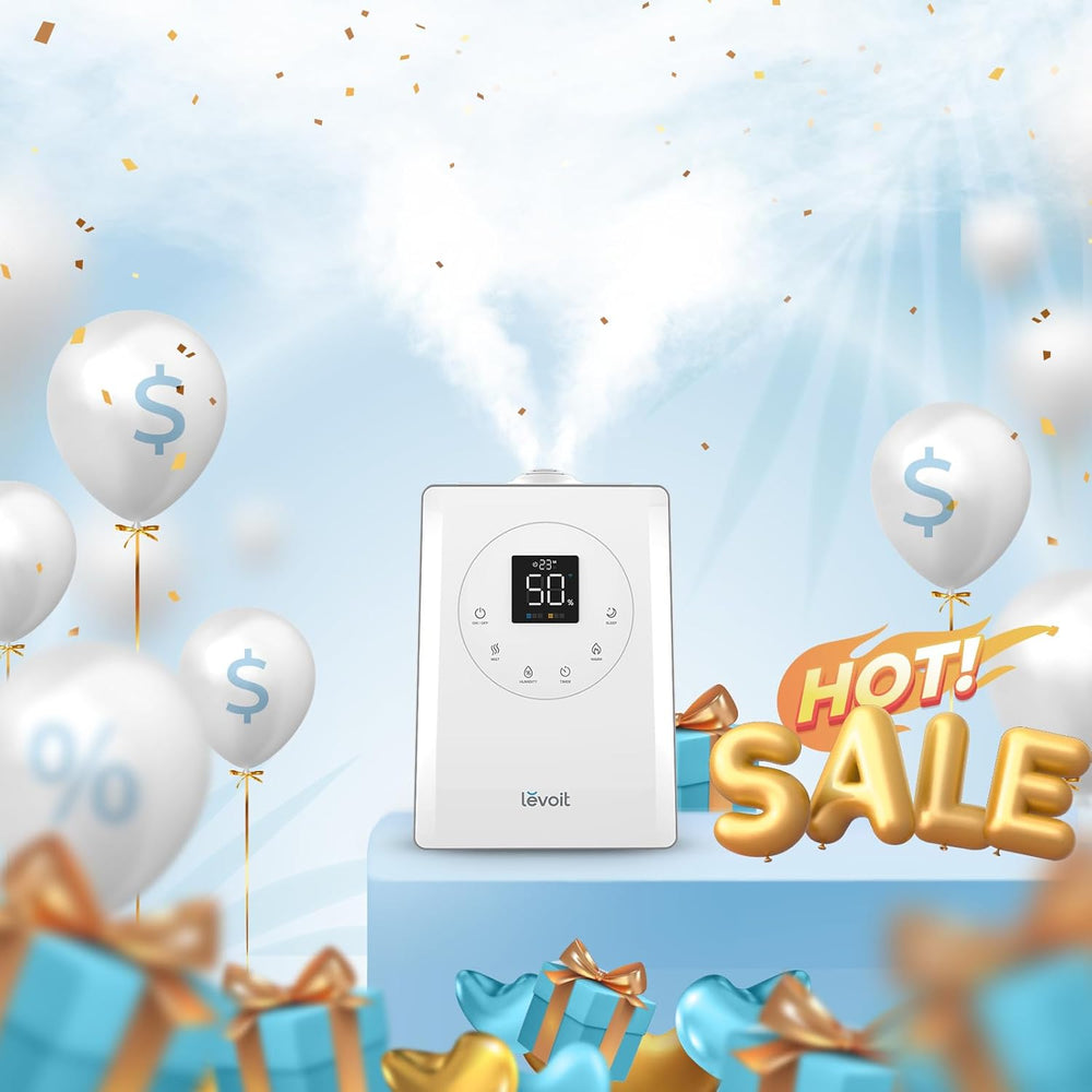 LEVOIT OasisMist 1000S (10L) Smart Humidifier for Home Large Room Bedroom, Last 100 Hours Suitable for Indoor Plant, Cover up to 600ft², Easy Top Fill, Remoter & Voice Control, Auto Mode, Quiet, White
