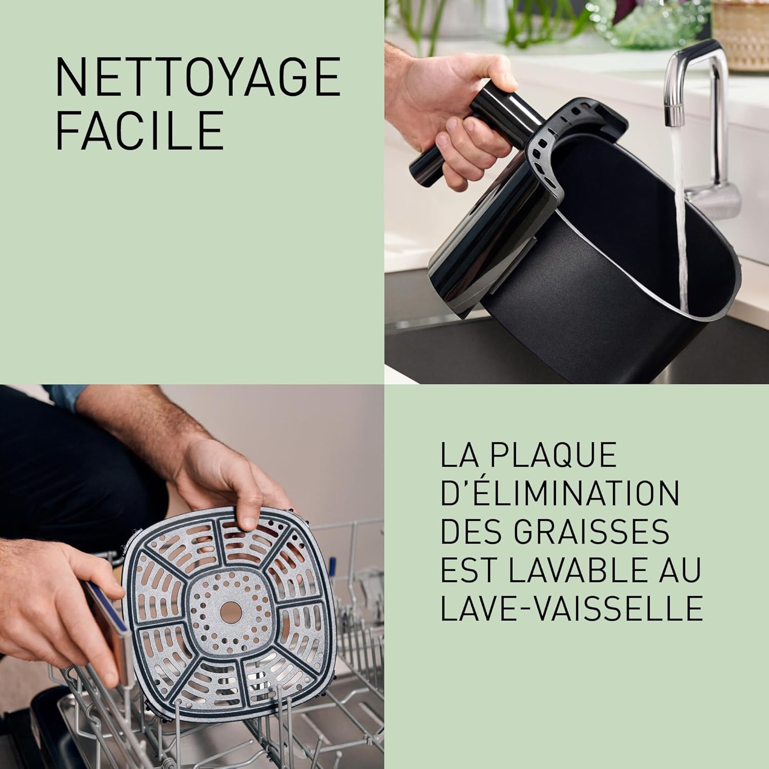 Panasonic NF-CC500SXE AirFryer Friteuse sans huile avec Hublot, 5L, 80-200°C, Minuterie Numérique et Écran LCD, Vapeur Douce, 11 Préréglages, Nettoyage Facile, Gris Mat