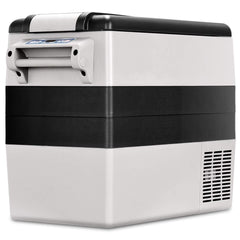 Réfrigérateur 52l de Voiture -20℃/+10℃ Mini Réfrigérateur Portable Ecran Lcd Adaptateur 69x34,5x52,5cm Noir+Gris