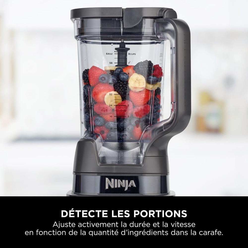 Ninja Detect Power Blender Pro & Single Serve 2-in-1, 1200W Blender with 2L Container, 2 Individual Cups, Blender for Smoothies and Iced Drinks, Vegetable Chopping, Black, TB301EU