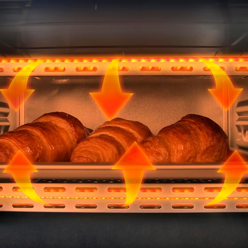 Cecotec Bake&Toast 4600 Black Gyro Countertop Oven, 46 L, 2000 W, 12 Combinable Heating Functions, Includes Rotating Spindle, Crumb Catcher Tray.