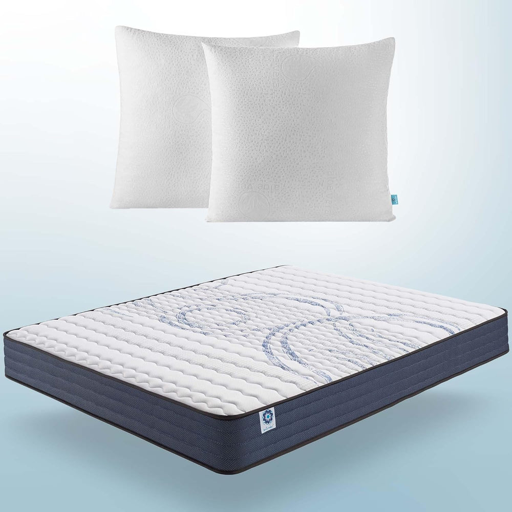 NATURALEX - Matelas PerfectSleep 180x200 - Épais 30 cm - Soutien Mousse à mémoire de Forme - Accueil Blue Latex - Confort Ferme - Respirant - 7 Zones - Réversible - Haute Densité - Fabriqué en Europe