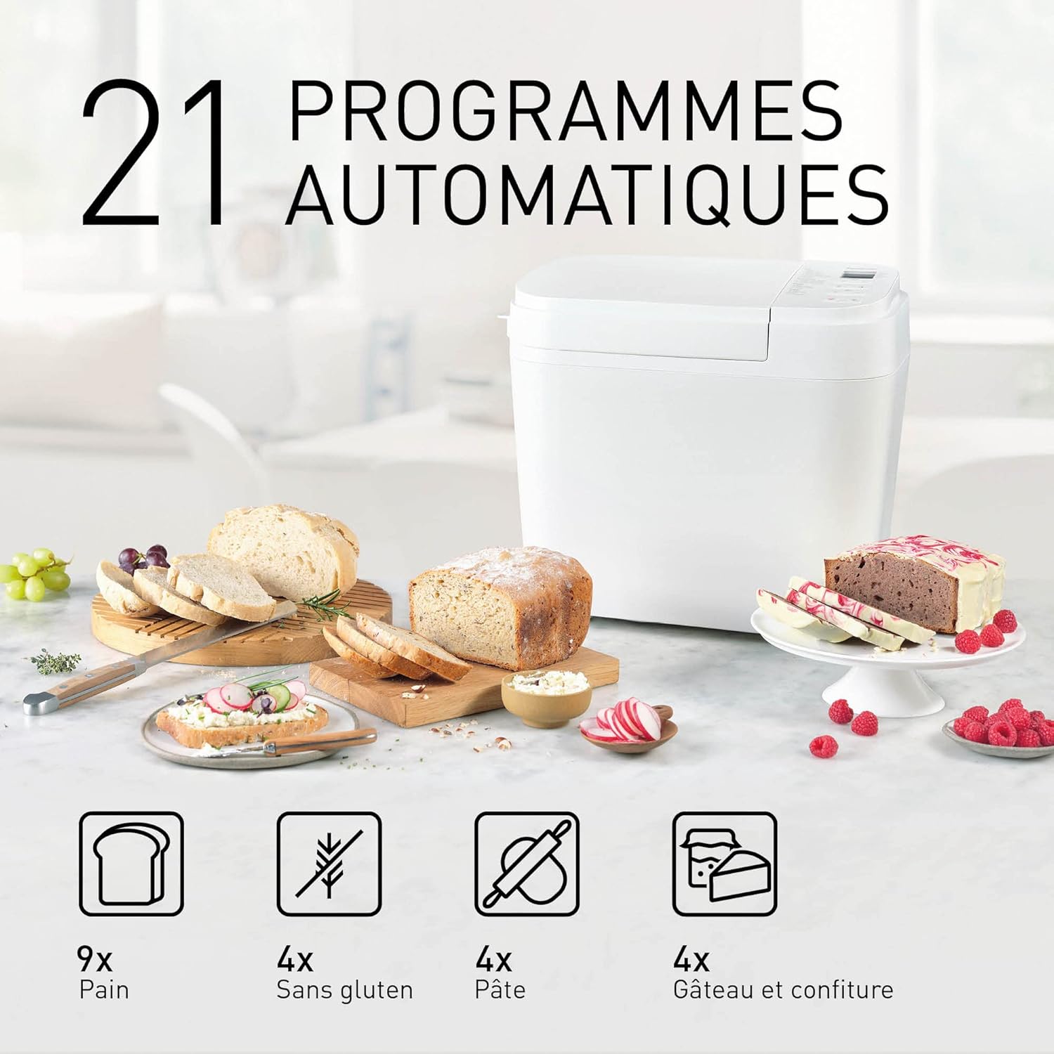 Panasonic SD-YR2550SXE Automatic Bread Maker, Raisin, Nut and Yeast Dispensers, 31 Auto Programs, Dual Temperature Sensor, 13 Hour Digital Timer, LCD Display, Silver