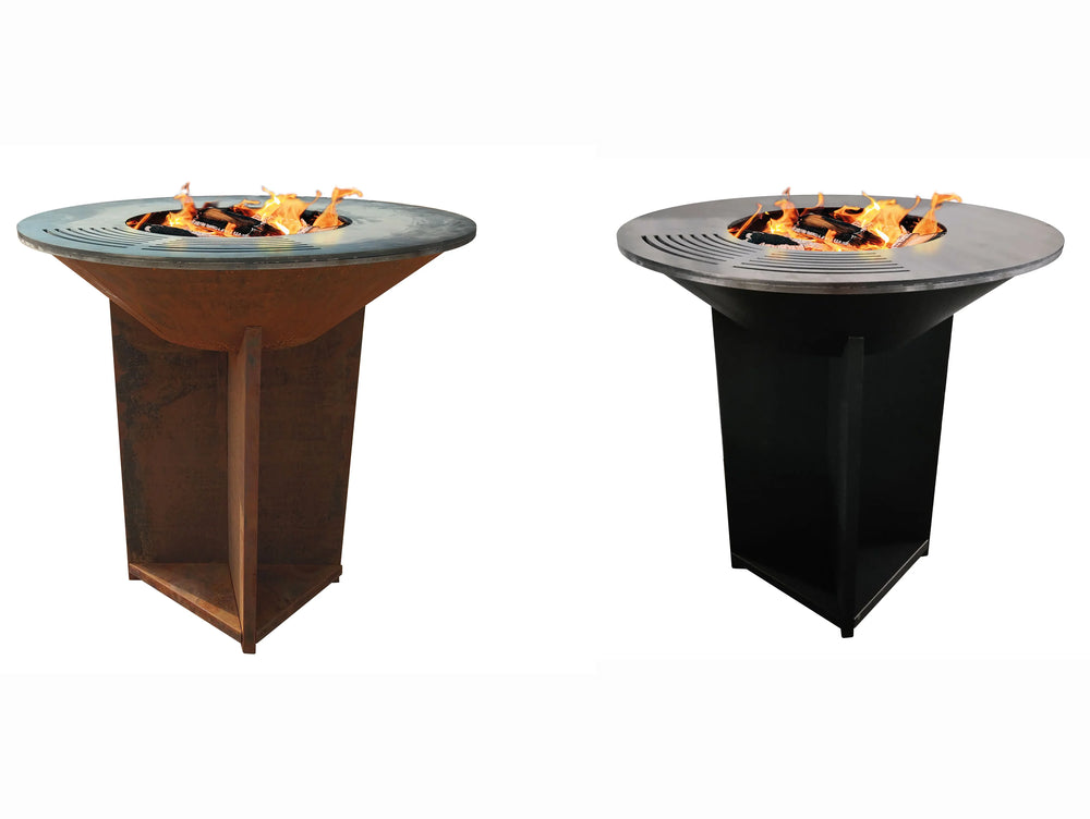 Grand barbecue avec plaque d'acier de 100 cm -