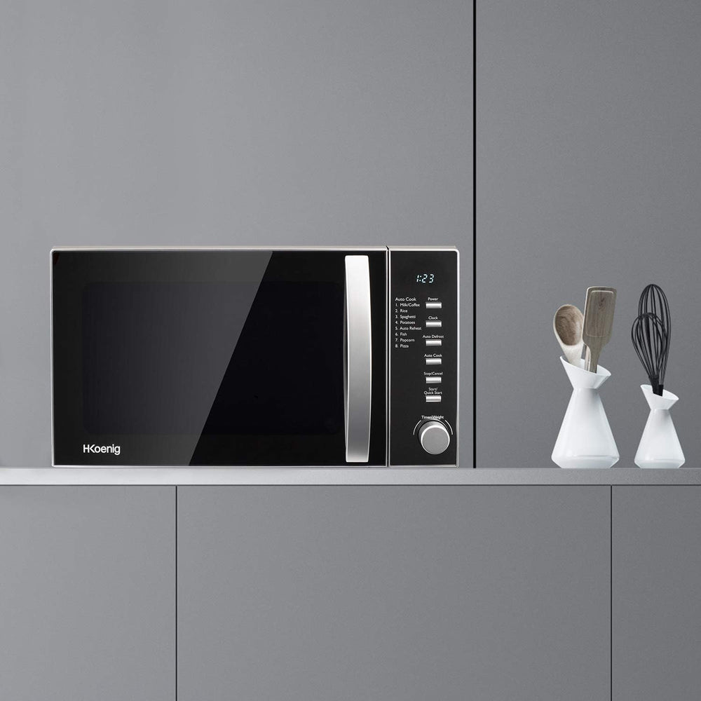 H.Koenig Compact Design Microwave 20L VIO4, Powerful 700W, Turntable 24.5 cm, Multifunction 5 Heating Levels and Defrost Function, Timer up to 30 min, Fast, Worktop