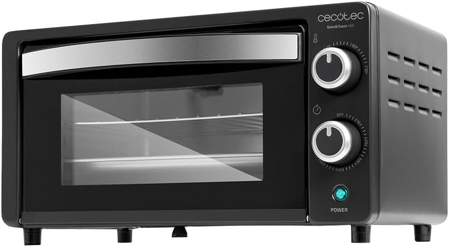 Cecotec Bake&Toast 4600 Black Gyro Countertop Oven, 46 L, 2000 W, 12 Combinable Heating Functions, Includes Rotating Spindle, Crumb Catcher Tray.