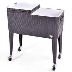 Glacire  Roues Verrouillables 76L Dessert de Glace avec Dcapsuleur et Rceptacle  Capsules en PP de haute alimentaire Garder au Frais 72h 83 x 48 x 87 CM -