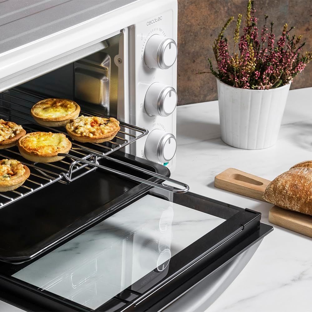 Cecotec Bake&Toast 4600 Black Gyro Countertop Oven, 46 L, 2000 W, 12 Combinable Heating Functions, Includes Rotating Spindle, Crumb Catcher Tray.