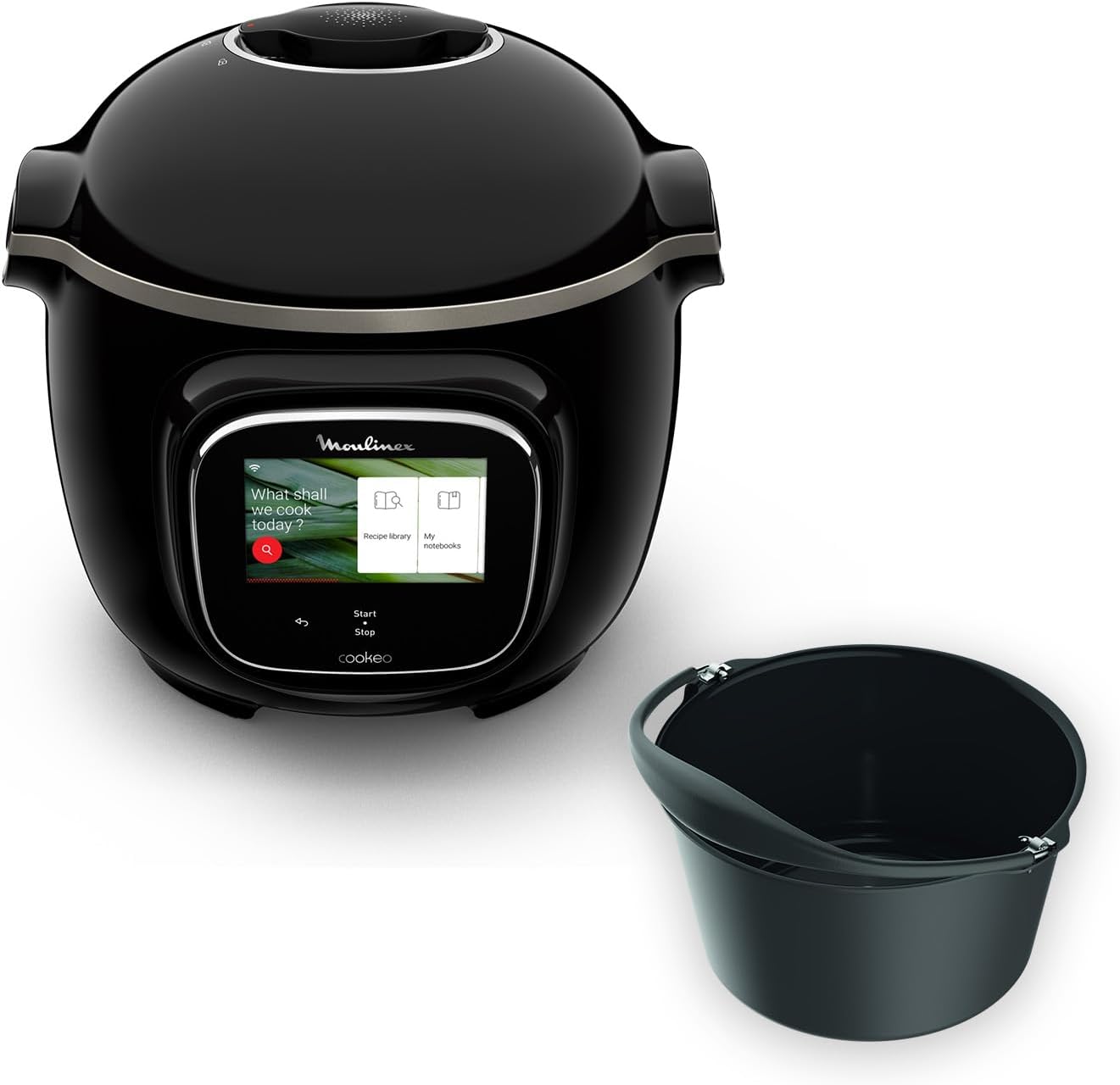 Moulinex Cookeo Touch Wifi Multicuiseur intelligent, Cuve 6 L, Haute pression, Guide pas à pas, 250 recettes intégrées, Application Moulinex CE902800, Noir