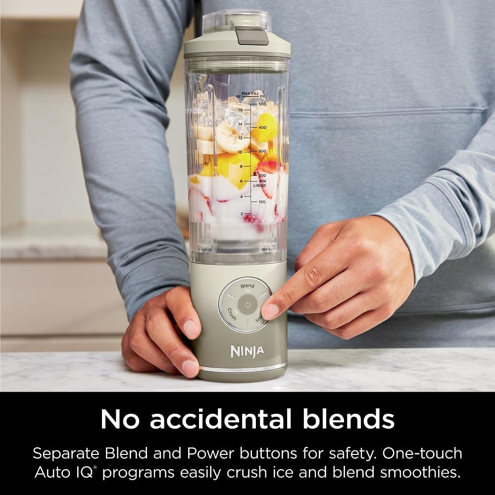 Ninja Blast Max, Portable Blender + Twist & Go, Personal Smoothie, Blend, Ice Crush, 3 Programs, Cordless, 22 oz removable Vessel, Dishwasher Safe, Leakproof, Navy, BC251NV
