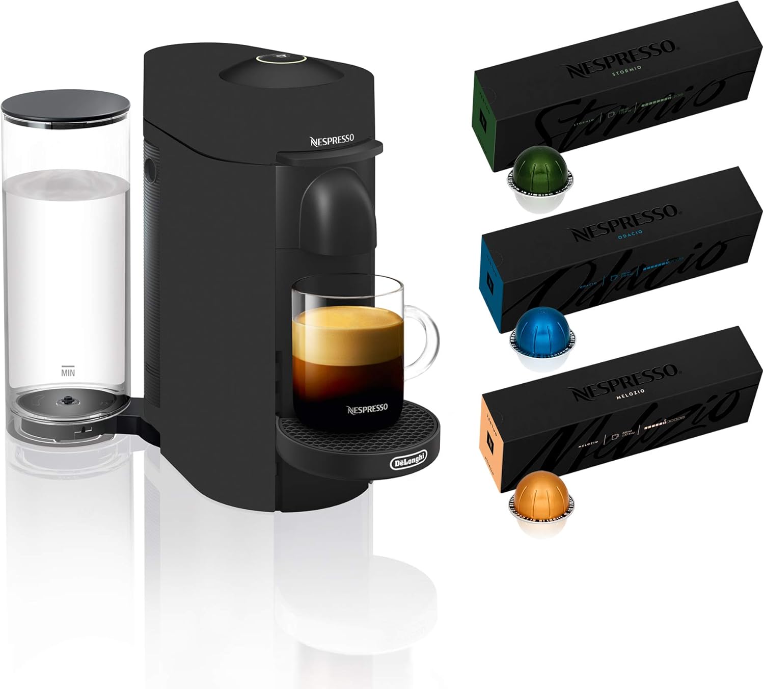 Nespresso Vertuo Plus Coffee and Espresso Maker By De'Longhi, Ink Black