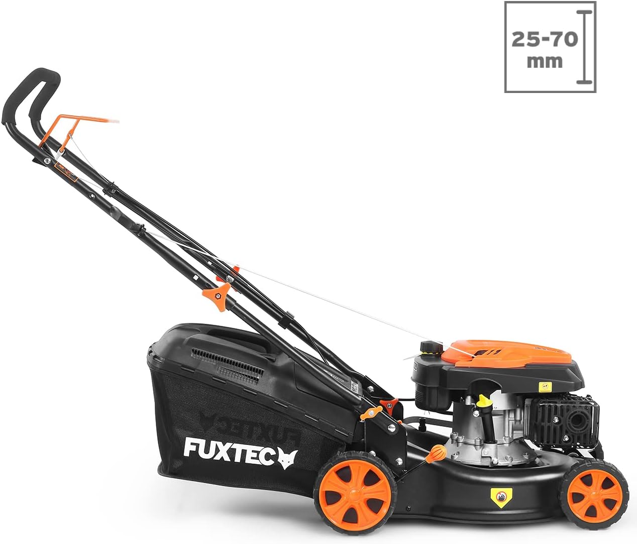 FUXTEC Tondeuse thermique pousse FX-RM4646ECO - Tres bon rapport qualit-prix - Easy Clean 3en1 largeur de coupe 46cm - bac de ramassage 50L