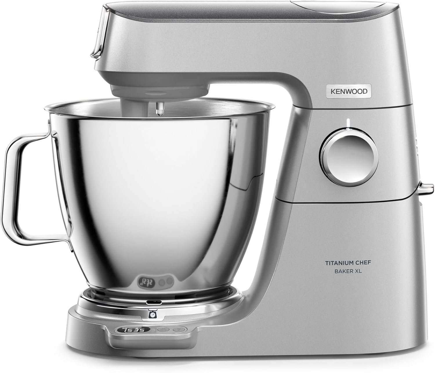 Kenwood Titanium Chef Baker KVC65.001WH, Pastry Robot with Integrated Scales, Including 3-Piece Pastry Set, Spatula & Splash Protection, 1200 W, White