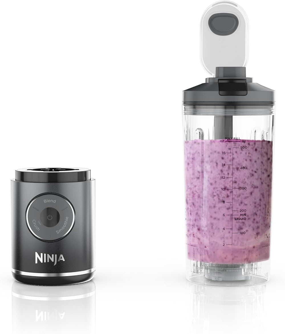 Ninja Blast Max, Portable Blender + Twist & Go, Personal Smoothie, Blend, Ice Crush, 3 Programs, Cordless, 22 oz removable Vessel, Dishwasher Safe, Leakproof, Navy, BC251NV
