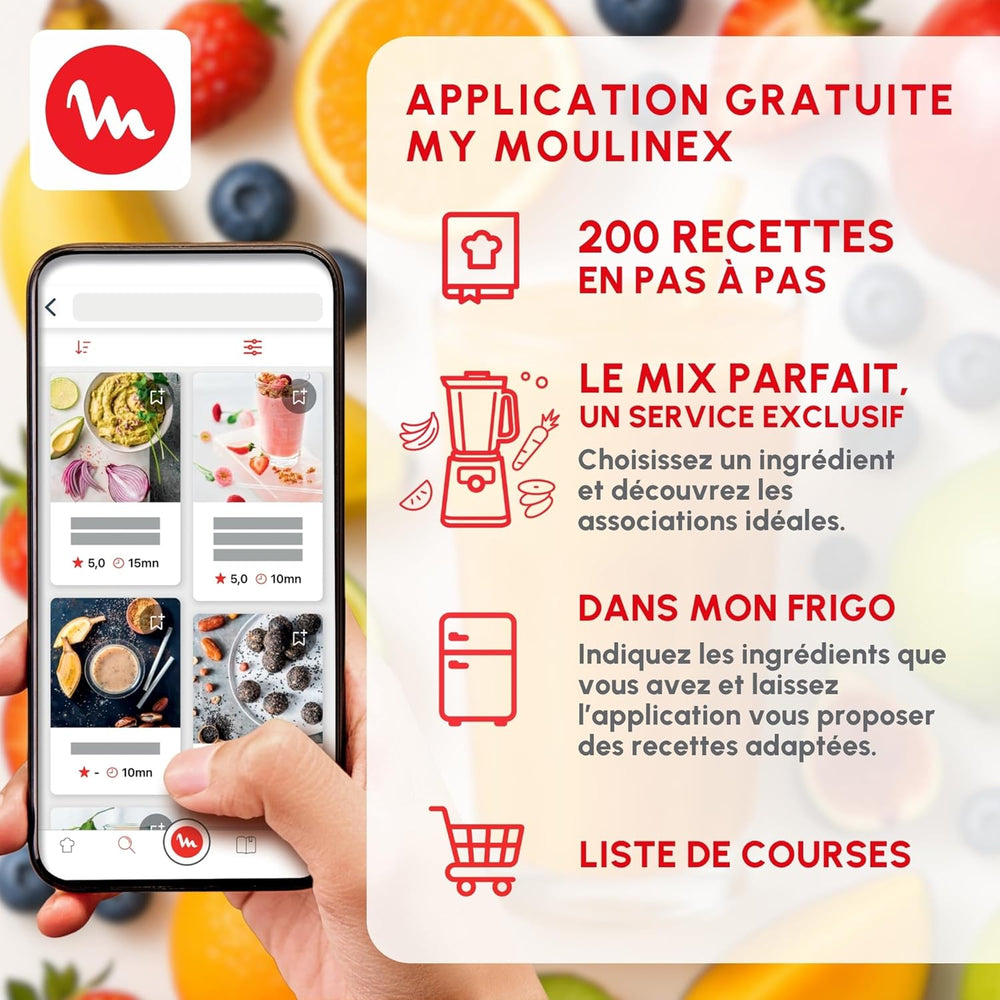 Moulinex Blender chauffant, Mixeur soupe, Puissance 1000 W, Capacité 1,2 L, 5 programmes automatiques, Double paroi, Maintien au chaud 40 min, Livret recettes, Easy Soup, Inox LM841B10