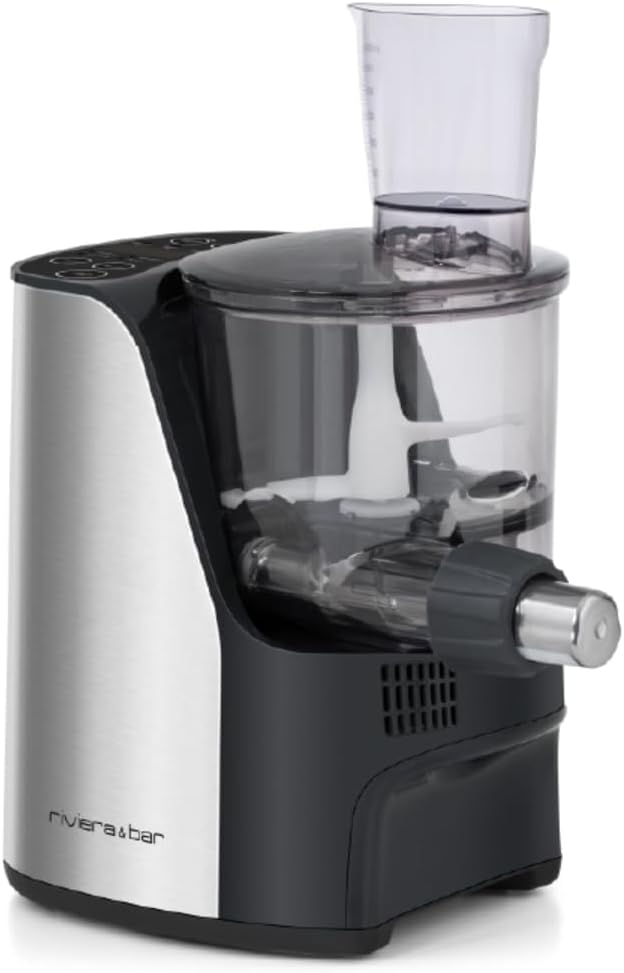 riviera&bar - Machine à Pâtes Automatique en Métal PMP500 - 4 Programmes, Ventilation pour Séchage Rapide, Vis Inox - Tous Types de Pâtes Maison - 39x35,5x23 cm