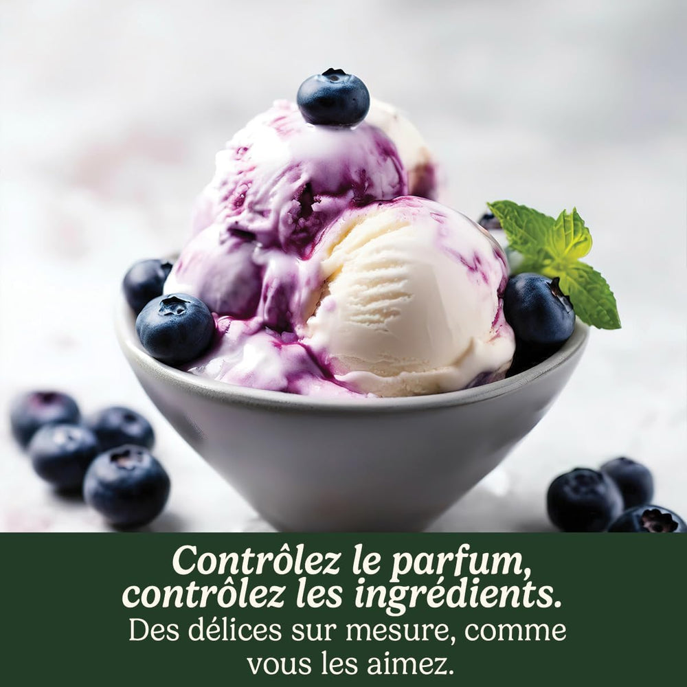 Cuisinart Sorbetière - Fait de la crème glacée, du gelato, du sorbet et du yogourt glacé en 40 minutes - Desserts maison - Facile à utiliser - Acier inoxydable - ICE100BCU