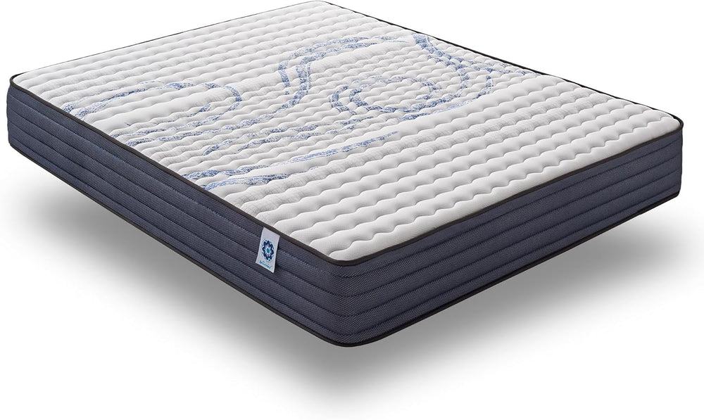 NATURALEX - Matelas PerfectSleep 180x200 - Épais 30 cm - Soutien Mousse à mémoire de Forme - Accueil Blue Latex - Confort Ferme - Respirant - 7 Zones - Réversible - Haute Densité - Fabriqué en Europe