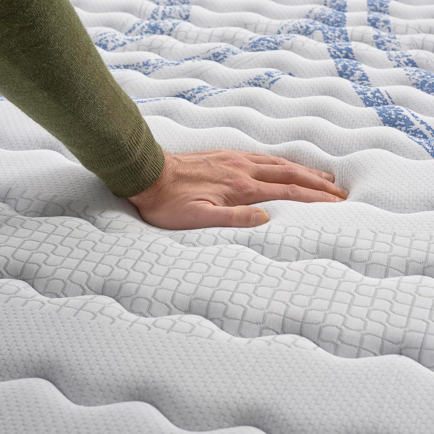 NATURALEX - Matelas PerfectSleep 180x200 - Épais 30 cm - Soutien Mousse à mémoire de Forme - Accueil Blue Latex - Confort Ferme - Respirant - 7 Zones - Réversible - Haute Densité - Fabriqué en Europe