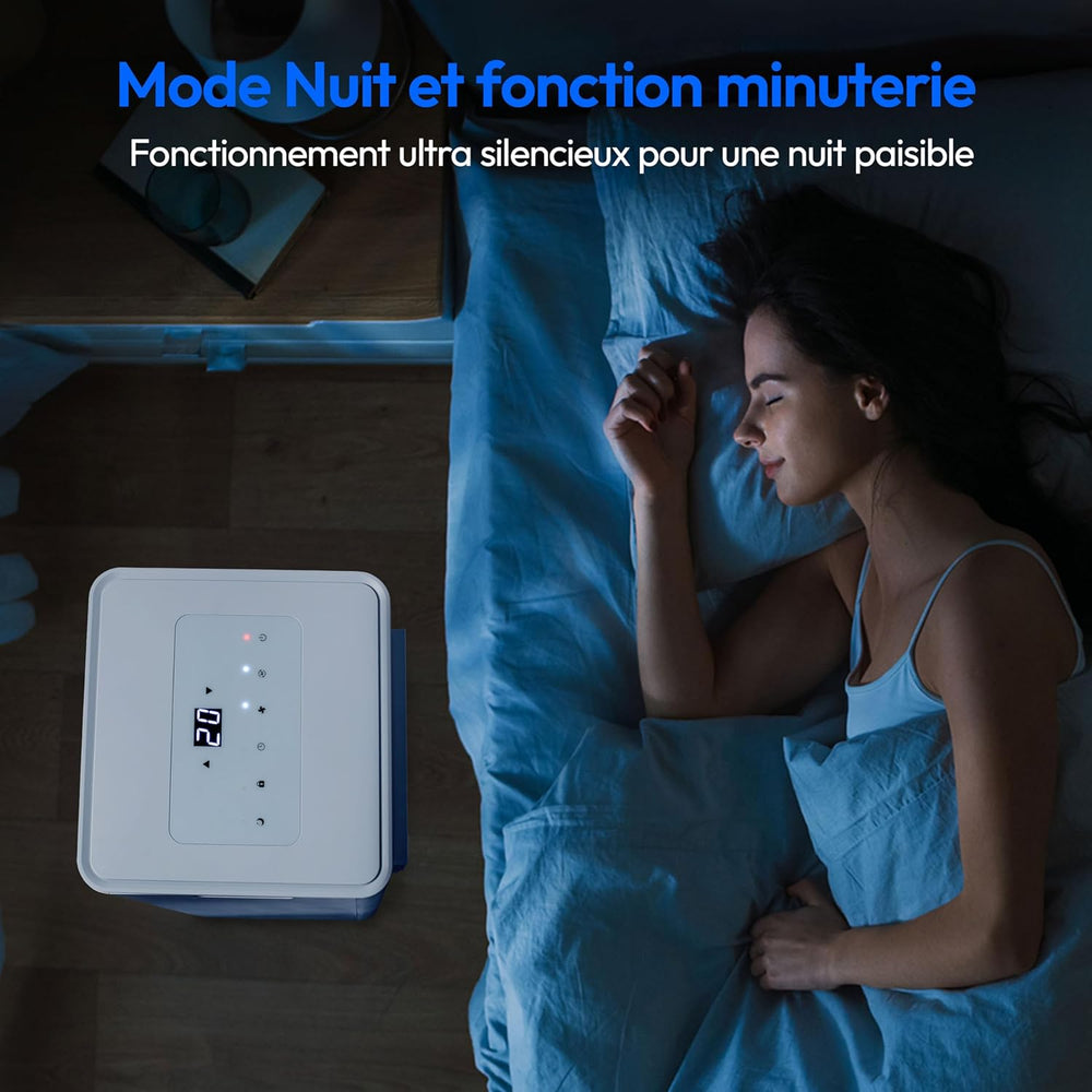 MEDION Smart Climatiseur Mobile P1002 (10000 BTU, 3-en-1, Refroidir, Déshumidification, Ventilation, jusqu'à 34m², kit de joint de fenêtre, mode sommeil, contrôle Wifi, Télécommande, Écran, MD 37733)