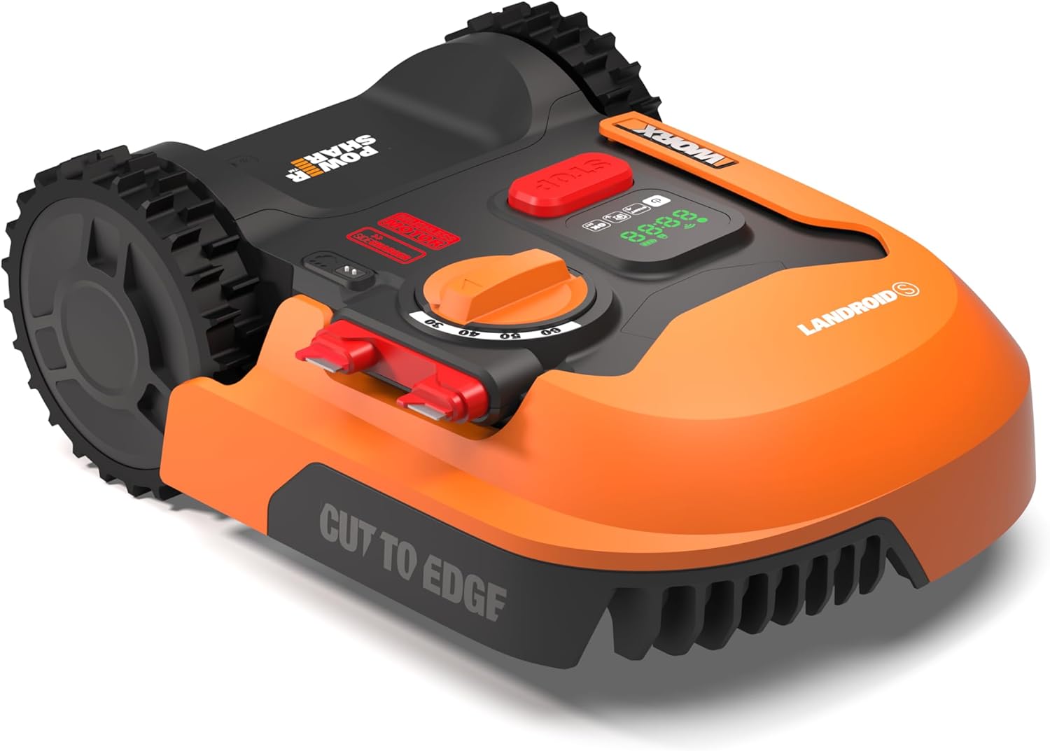 WORX LANDROID Vision WR206E.1, Robot Tondeuse sans Fil périphérique 600 m² Surf.Max 700 m², Installation en 30 Min, Caméra 4K + IA Adaptative, évite Tous Les Obstacles, Coupe des Bordures, Multizone