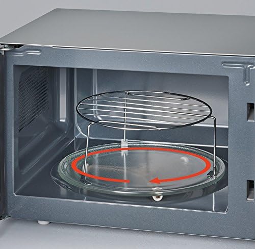 SEVERIN Four à micro-ondes 30 L, 2 500 W, avec fonction gril et chaleur tournante, avec 5 niveaux de puissance, 10 programmes automatiques, Inox/Noir, MW 7775