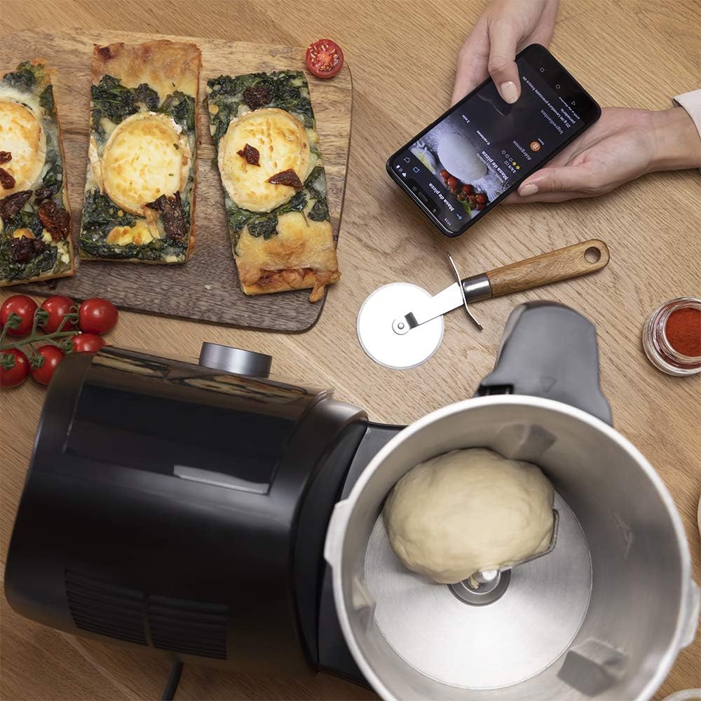 Cecotec Robot de Cuisine Mambo Black. 23 Fonctions, 10 Niveaux de Température, 1700W, 2,5 kg de Pâte, Cruche de 3,3L, 10 Vitesses, Minuterie, Température Réglable de 37 °C à 120 °C