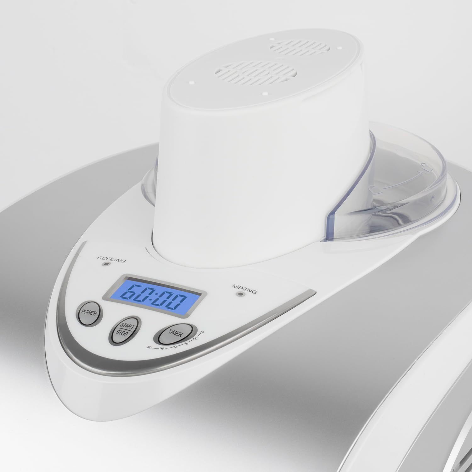 H.Koenig Sorbetière Turbine à Glace Professionnelle HF180, Machine à Glace Electrique 1L, 135 W, Réfrigérante & Maintien du Froid - Sorbet et Crème Glacée
