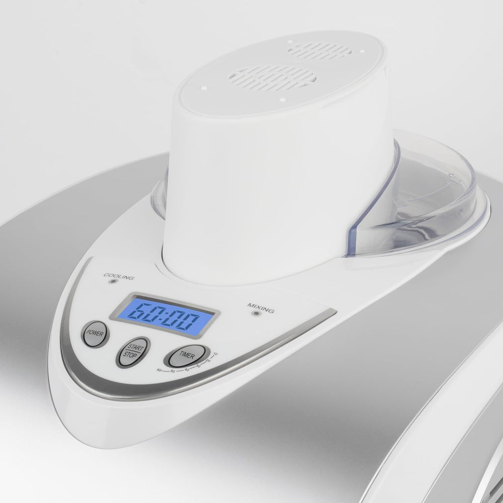 H.Koenig Sorbetière Turbine à Glace Professionnelle HF180, Machine à Glace Electrique 1L, 135 W, Réfrigérante & Maintien du Froid - Sorbet et Crème Glacée